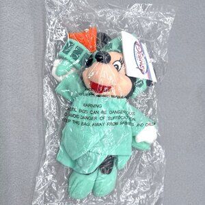 Minnie Mouse NY Liberty The Disney Store Bean Bag 10" Stuffed Toy Animal